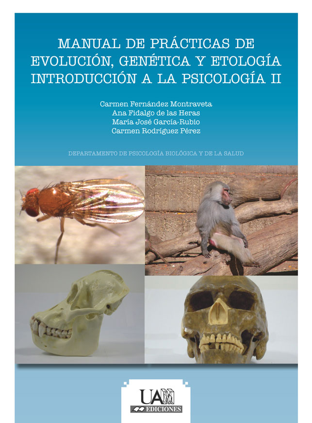 Portada de Manual de prácticas de evolución, genética y etología. Introducción a la Psicología II